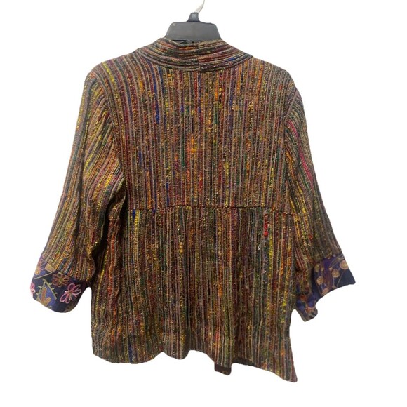 Soft Surroundings Open front Kimono jacket embroidered Cottagecore Boho Sz L - Picture 9 of 9
